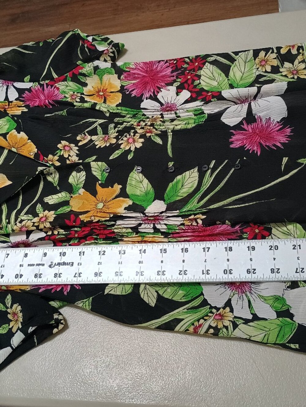 Michele Michelle Black Floral Midi Skirt Set Size Med/Lg - Picture 12 of 16